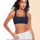 Werkiss Wireless Bralettes Natural Lift Racerback Bras for Women No Underwire Light Support Sports Bra (XL)