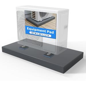 Air Jade Equipment Pad for Ductless Mini-Split Air Conditioner Heat Pump System, 18 38 3 inches, Plastic Mini Split Condenser Pad, Gray Air Jade Equipment Pad for Ductless Mini-Split Air Conditioner Heat Pump System, 18 38 3 inches, Plastic Mini Split Condenser Pad, Gray