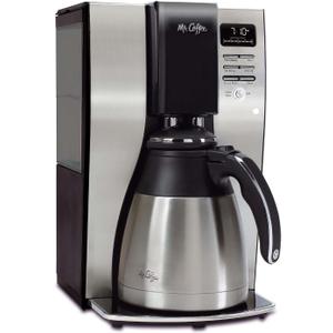 Mr. Coffee Coffee Maker, Programmable Coffee Machine with Auto Pause, 10 Cups, Stainless Steel
