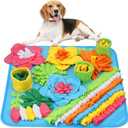 ORIA Snuffle Mat for Dogs, 20x20'' Interactive Dog Puzzle Toy, Non-Slip Treat Feeding Mat for Boredom, Slow Eating, Keep Busy, Pet Foraging Mat for Small Medium Large Dogs Cats Rabbits (Blue)