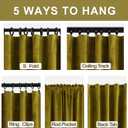 KOUFALL Chartreuse Green Velvet Christmas Curtains for Living Room, Maximalism Quirky Eclectic Mid Century Modern Psychedelic Vintage Bold Curtains for Bedroom, Wide 52 x 108 Inch Long, 2 Panels Set