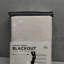 100% Blackout Shield Linen Blackout Curtains for Bedroom 84 Inches Long, Back Tab/Rod Pocket Living Room Drapes, Thermal Insulated Blackout Curtains 2 Panels Set, 50" W x 84" L, Cream