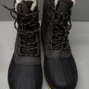 NORTIV 8 Men's Waterproof Winter Snow Boots, Size 10.5W, Dark Brown/Black, AVENUE-W