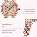OLEVS Women Watch Bling Diamond Ladies Watches for Womenes Luxury Rose Gold Fashion Dress Female Watch Stainless Steel Waterproof Wrist Watches