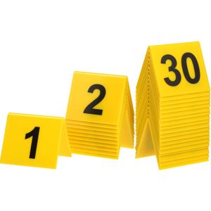 30 Pack Evidence Markers Crime Scene Markers Tents Evidence Number Cards Crime Scene Decorations Party Decorations for Kids Adults Detective Clue Game Halloween Props