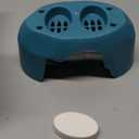 Reptile Hideout Cave Box with 2 Ceramic Sinks Fit for Snakes Lizards Chameleons Tree Frogs Geckos Small Tortoises and Other Small Reptiles (Blue)