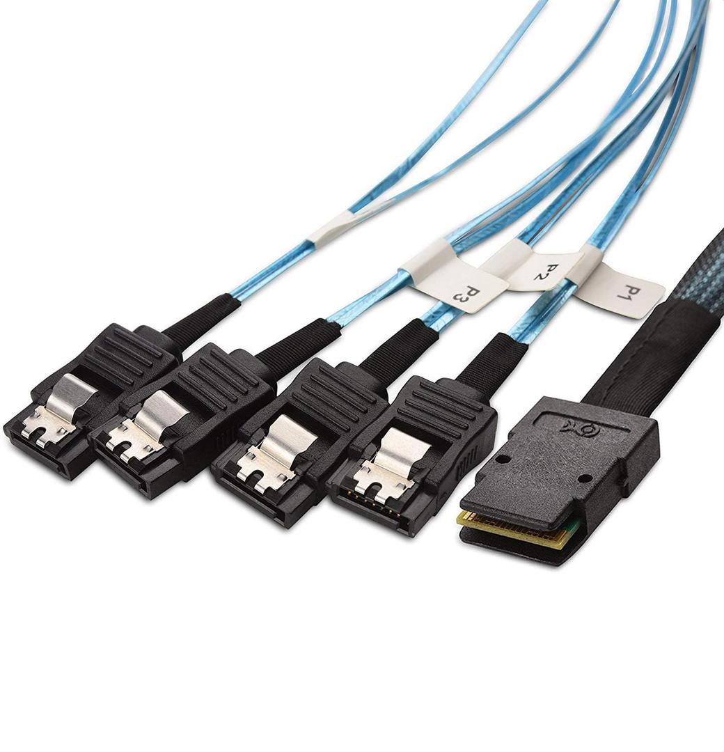 Cable Matters Internal Mini SAS to SATA Cable 3.3 Feet (SFF-8087 to SATA Forward Breakout)