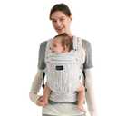 Momcozy Herihuge Baby Carrier - Crafted with Charming Jacquard Weaving, Durable, Stylish and Elegant, All-Day Comfort for Moms, Time Heritage Beige