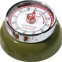 Zassenhaus Magnetic Retro 60 Minute Kitchen Timer, 2.75-Inch, Olive