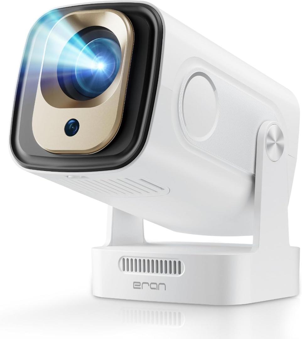 Upgraded HY260 PRO MINI Portable Projector, Native 1080P Support for 4K Resolution with Bluetooth 5.4 WIFI6 300 ANSI Android 11,180 Rotatable, Auto Keystone Correction,35"-130" Screen Video Projector