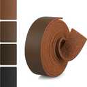 JinRuiKJ Top Grain Leather Strap - 1 Inch Wide 72 Inches Long Brown Leather Strips - Very Suitable for DIY Arts & Craft Projects, Traction Ropes, Bag Straps, Furniture Handles