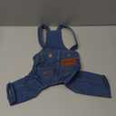 Dog Clothes Denim Overalls Pet Strap Pants for Small Puppy Cat Pets Jean Jacket Sling Jumpsuit Dog Apparel & Accessories (Blue, Small)