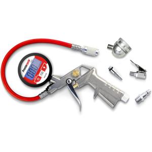 Prestaflator Digital Bicycle Tyre Inflator - Portable Digital Gauge, High Precision Presta & Schrader Air Compressor Tool, Variable-Rate Trigger, Aluminum, Tubeless Tire Inflation & Pressure Checker