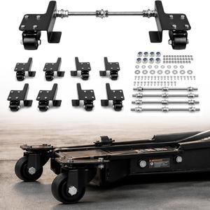 Transferable Caster Kit for quickjack 7000TL/TLX, 6000EXT/ELX Models, 360° Dual-Bearing Swivel Caster Kit, Effortless Jack Mobility, Protect Your Spine and Floor