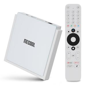 Android TV Box 11.0, MECOOL KM2 Plus Deluxe Smart TV Box 4GB 32GB Voice Assistant Dolby Atmos and Vision, Compatible with AV1 HDR 4K 2.4G 5.0G WiFi6 BT5.0 Amlogic S905X4