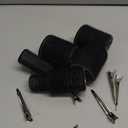 Rollers Hair Curlers 30Pcs Set with 3 Sizes (6 Large, 6 Medium, 6 Small) and 12 Clips, Storage Bag for Long, Medium, Short Hair Volume (Black)