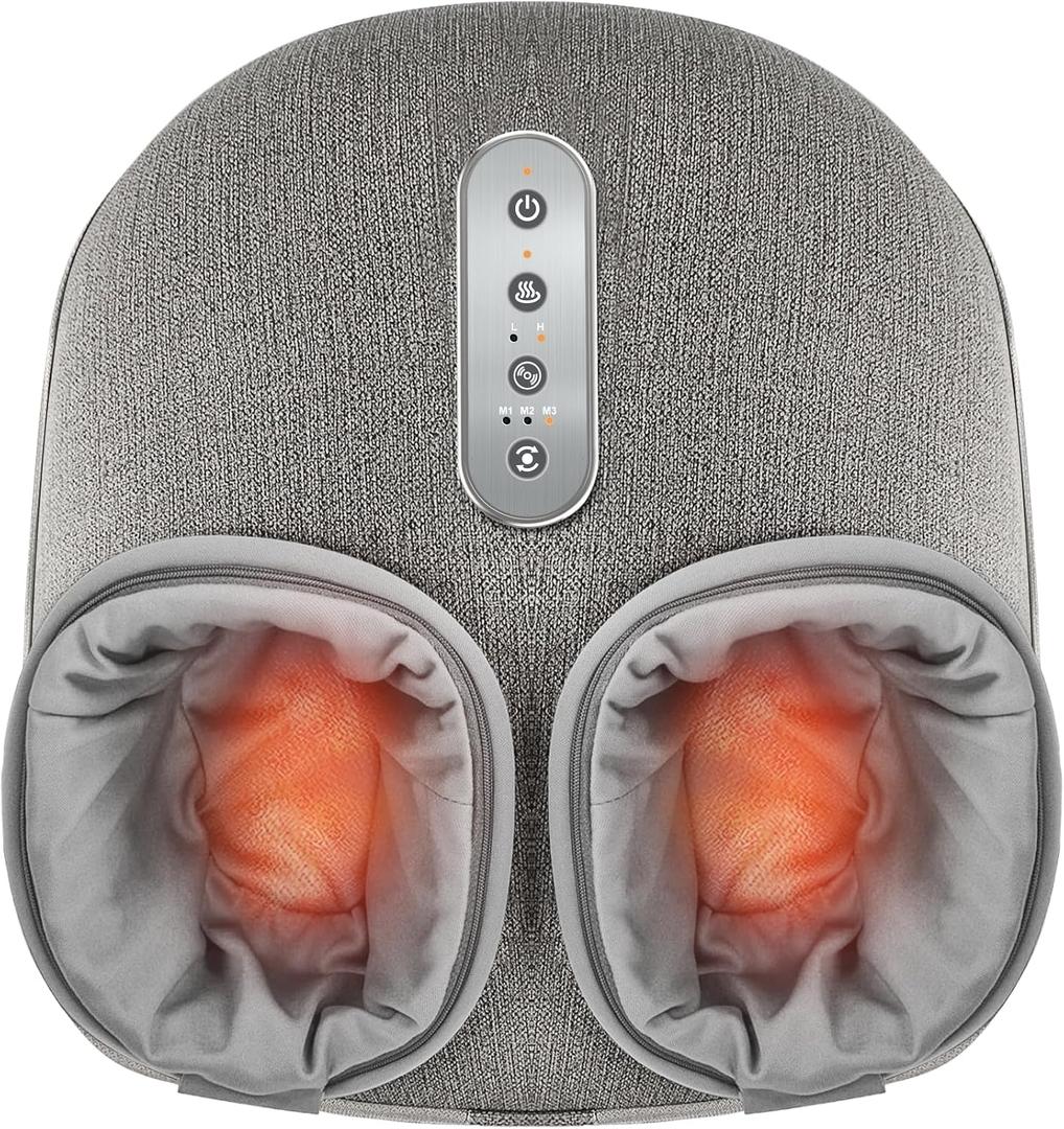 Medcursor Foot Massager with Heat - Mothers Day Gifts Shiatsu Deep Kneading, Delivers Relief for Tired Muscles and Plantar, Multi-Level Settings & Adjustable Intensity for Home, Gifts for Women Mom
