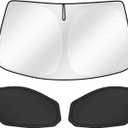 T TGBROS Sun Shade for Ford Transit 2015-2025 Windshield Front Side Window Sun Shade Car Window Shades Privacy for Transit Van Mid/High Roof Accessories Foldable Black Out Window Cover 3PCS