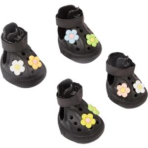 Dog Shoes for Hot Pavement,Waterproof Dog Shoes for Small Medium Dogs,Breathable Non-Slip Dog Boots Paw Protectors with Rubber Soles,Dog Booties for Beach and Snow (Black, XS)