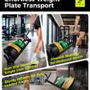 Horizontal Plate Rack Heavy-Duty Weight Plate Rack with Wheels