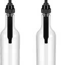 Maxdot 2 Pcs 25 oz Syrup Bottles with Pump Long Neck Bottles Plastic Syrup Pump Dispenser for Coffee Bar Accessories Home Party (Black)