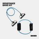 Capelli Sport Resistance Band Set, Medium Exercise Band Tube, Handles, Lateral Ankle Stretch Band, Blue - Kit