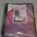 Performore 24 Pocket Spiral Project Organizer with 12 Dividers, Fits 8.5" X 11" Letter Size Papers Folder with Dividers, Front and Back Customizable Covers, Erasable Write On Tabs for Documents Files