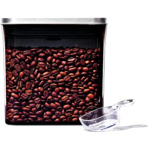 OXO Steel POP Coffee Container with Scoop- 1.7 Qt for Coffee, Tea and More,Grey
