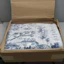 8x10 Area Rugs for Living Room, Machine Washable Non Slip Vintage Rug, Non-Slip Stain Resistant, Large Soft Home Decor Rug for Bedroom Dining Room (Navy/Blue,8'x10')