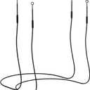 Earplug Lanyard [2 pcs] with Magnetic Tug-Resistant Safety Cord, Flexible Silicone Lanyard with Most Earplugs with Removable Tips Compatible (Black)