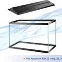 Aqueon LED Deluxe Fish Tank Aquarium Full Hood, Black, 30 Inch