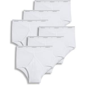 Jockey Men's Underwear Big Man Classic Brief - 6 Pack (White) Size 36