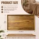 Nuanchu 32 x 18 Inch Ottoman Tray, Extra Large Acacia Wood Serving Tray