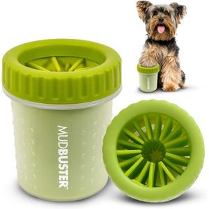 Dexas Green Small Dog Paw Cleaner for Dogs - Premium Quality Pet Supplies and Dog Accessories - Cleans Mud and Dirt - Easy to Use and Clean - Patented Product - BPA Free