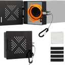 PHOPHO 2 Pack Aluminum RV Bumper End Caps, Heavy-Duty Camper Bumper End Caps, Sewer Hose Storage Covers with Vent Holes, Travel Trailer Accessories, RV Sewer Cap Replacement, Universal 4-Inch Fit