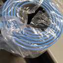 OCEANBROAD EVA Foam Boat Flooring with 3M Adhesive Backing Marine Self-Adhesive Decking 96''x45.6''/36''/28.8''/16.8'', 48''x16.8'' Faux Teak Sheet for Jon Boats Swim Platform Helm Pad RV Floor (Dark Gray with Blue Seam Lines)