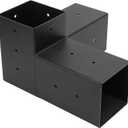 Yosoo Heavy Duty Galvanized Gazebo Bracket, Stable, Powder Coated for Outdoor Buildings,Balconies, Courtyards,Parks, Gazebo Bracket,Firm,Black (3 Way