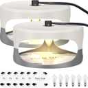 Flea Trap 2 Packs – Premium Traps for Inside Your Home Natural and Child-Friendly Light Indoor with Glue Discs Refills LED Lightbulb