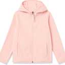 Amazon Essentials Girls and Toddlers' Polar Fleece Full-Zip Hooded Lightweight Jacket (X-Large, Soft Pink)