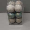 Yunlly 12 Pcs Textured Christmas Ball Ornaments 2.36'' Neutral Christmas Tree Decor Modern Vintage Brown Hanging Decor Shatterproof Home Ornaments for Rustic Large Farmhouse (Sage Green)