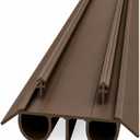 32 Inch Fixed Kerf Double Bubble Vinyl Door Sweep 2 Pack Brown, Exterior Door Bottom Seal, Kerf Door Seal for Steel and Fiberglass Doors Avodah Hardware
