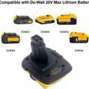 Biswaye DCA1820 Adapter Compatible with De-Walt 18V to 20V Battery, Compatible with De-Walt 20V Max Battery DCB206 DCB201 DCB609 to Replacement for De-Walt 18V XRP Battery DC9096 DC9098 DW9096 DW9099