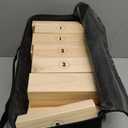 Outdoor Games Giant Tower Stacking Game Stack to 5 Ft Tall Includes 54 Blocks Carry Bag and Scoreboard - for Backyard,Beach,Lawn,Tailgates (Natural)