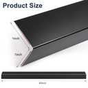 4PCS 45" Black Metal Corner Protectors, Aluminum Self Adhesive Corner Guards, Metal Wall Edge Protector Strip, Furniture Corner Protectors, Wall Cabinet Baseboard Decoration 45" x 1"