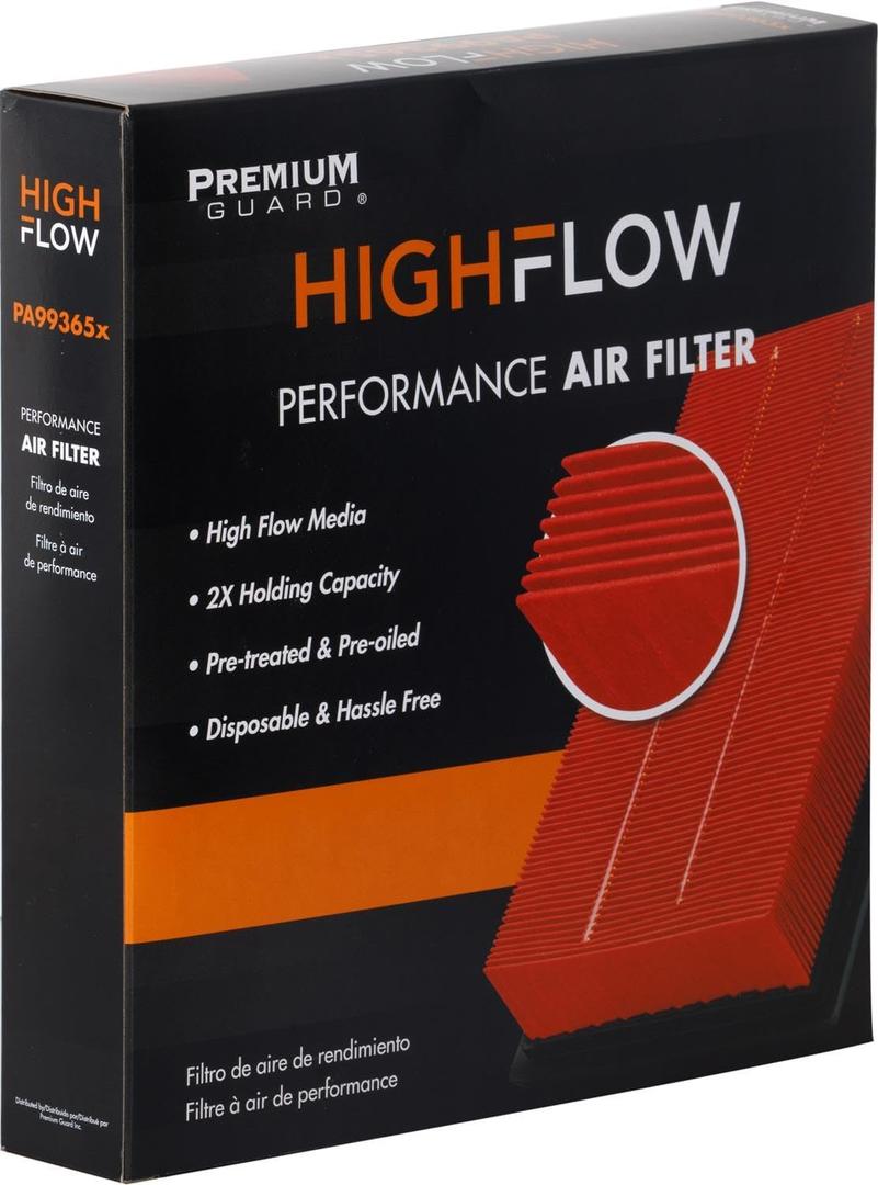 HIGHFLOW High Performance, Pre-Oiled Disposable Engine Air Filter PA99365X | Fits 2019-2025 Subaru Forester, 2018-2025 Crosstrek, 2020-2025 Outback, 2019-2025 Ascent, 2017-2025 Impreza