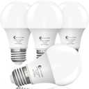 2 x evelor A19 LED Light Bulbs,60 Watt Equivalent Soft White 2700K with E26 Base,Efficient 9W,800 Lumens Non-Dimmable Warm White LED Bulbs,15000 Hours, Ideal for Bedroom Living Room 4-Pack