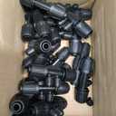20 Pcs 1/2 to 1/4 Inch Drip Irrigation Fittings 4-way Drip Irrigation Tubing Barbed Tee Connectors with Anti-Leak Lock Nut Barbed Reducer System for Garden Outdoor