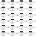Yinder 24 Pcs Gutter Light Solar Powered, Outdoor Fence Light, White