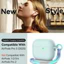 Matekxy for Airpods Pro 3 Case 2025 Cute - for Airpod Pro3 Generation Soft Silicone Cover with Lanyard & Keychain, Shockproof Scratch Resistant for Women, Commuters and Travelers, Morandi Green