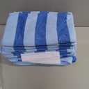 EBOOT 10 Pack Oversized Beach Towel Set Extra Large Pool Towels Microfiber Quick Dry Swim Blanket for Adult Women Men Face Hand Body Bath Travel Pool(Blue,28 x 59 Inch,Stripe)